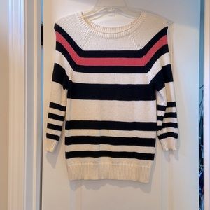 Like New The Loft Striped Lightweight Sweater